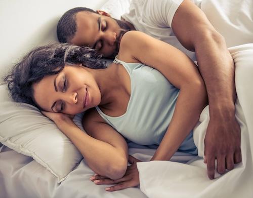 young couple sleeping soundly in burke va